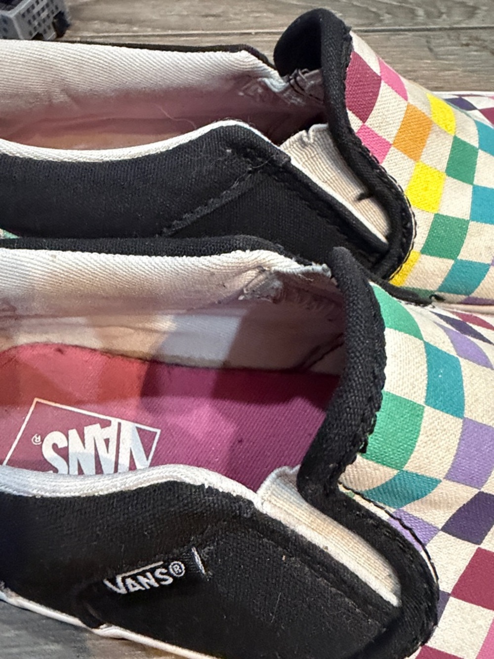 Vans Kids Multicolor Checkerboard Slip-On Sneakers - Picture 13 of 14